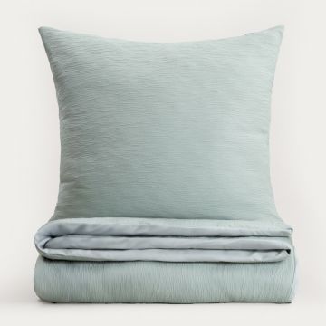 Lenjerie de pat dubla Riva, Homla, 160x200 cm, 3 piese, microfibra din poliester, verde fistic