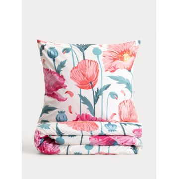 Lenjerie de pat dubla Selva, Homla, 160x200 cm, 3 piese, microfibra din poliester, multicolor