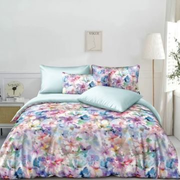 Lenjerie de pat Finet Superfin cu elastic – 4 piese, Bloom - Color Symphony