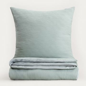 Lenjerie de pat King Size, Riva, Homla, 200x220 cm, 3 piese, microfibra din poliester, verde fistic