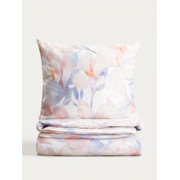 Lenjerie de pat King Size, Rosa, Homla, 200x220 cm, 3 piese, bumbac satinat, multicolor