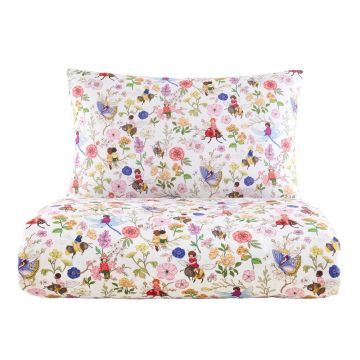 Lenjerie de pat pentru copii din bumbac pentru pat dublu cu 3 piese 200x200 cm Garden Friends âu0080Belle & Boo