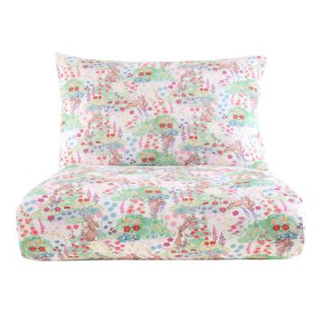 Lenjerie de pat pentru copii din bumbac pentru pat dublu cu 3 piese 200x200 cm Meadow Bunnies âu0080Belle & Boo