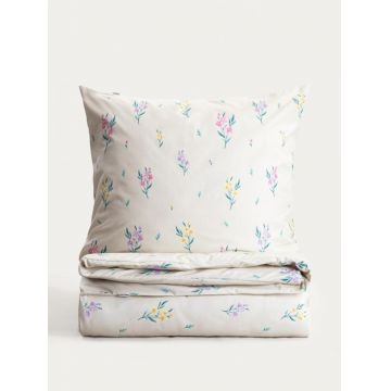 Lenjerie de pat pentru o persoana Floral Dream, Homla, 140x200 cm, 2 piese, microfibra din poliester, multicolor