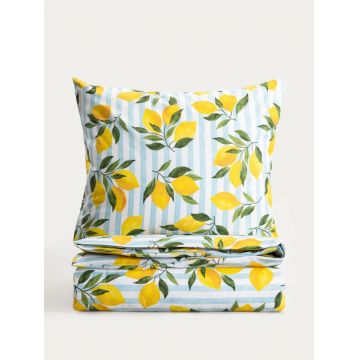 Lenjerie de pat pentru o persoana Sidrum, Homla, 140x200 cm, 2 piese, bumbac, multicolor