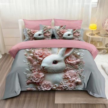 Lenjerie Paste cu elastic 180x200 Easter V55 6 Piese (Finet)