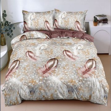 Lenjerie Pink Feather (Bumbac Satinat)