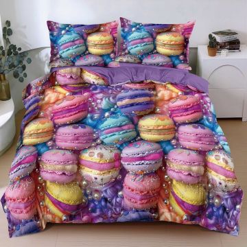 Lenjerie Sweet Macarons (Bumbac Satinat)