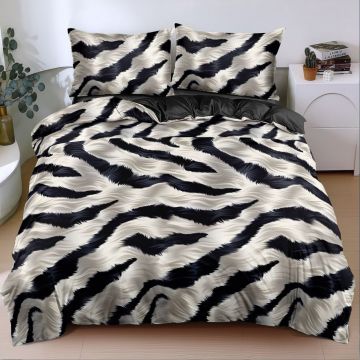 Lenjerie Zebra Noir (Bumbac Satinat)