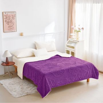 Patura Cocolino cu Blanita 200x230 cm - Velvet Butterflies V7