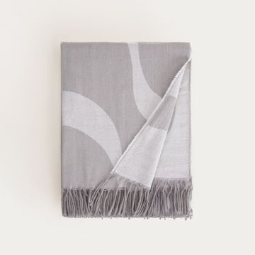 Patura Kalor, Homla, 135x200 cm, poliester, gri/alb