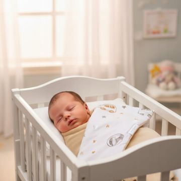 Paturica pentru copii BabyMam Beige Cars, realizata cu doua fete din bumbac si din plus pufos, dimensiune 75 x 50 cm