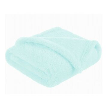 Paturica pufoasa, MimiNu, Pentru copii, Din fleece, 75 x 100 cm, Mint