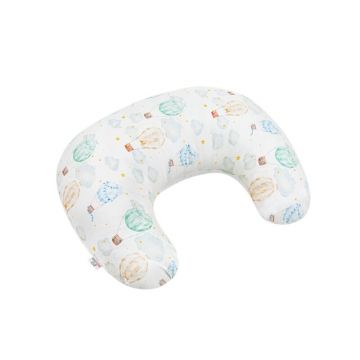 Perna pentru alaptat, Bocioland, Ballons, Cu husa detasabila, Din bumbac, 50x18 cm, Multicolor