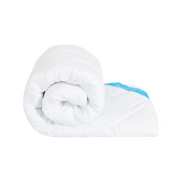 Pilota de iarna antiacarieni, Somnomed, microfibra alba, 150x210, umplutura groasa de iarna, 400 gsm