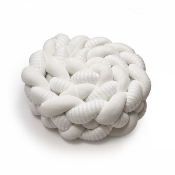 Protectie laterala din catifea, impletita, 240 cm, pentru patut