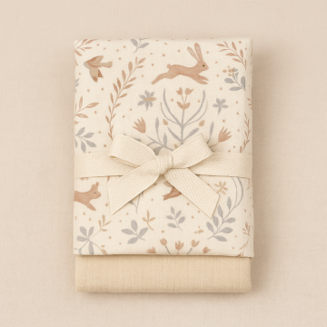 Set 2 museline Natural Calm din bumbac 70x70 cm