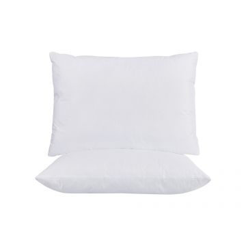 Set 2 Perne ajustabile 50x70 Somnia, microfibra, lavabile la masina, vidat, alb