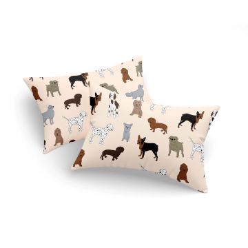 Set fete de perna, L'essentiel Maison, crem, 50x70 cm, 65% bumbac 35% poliester, 2 bucati