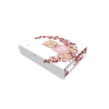 Cearceaf cu elastic, MimiNu, Pentru patut co-sleeper, Leonie, Dimensiune 83 x 50 cm, Din bumbac certificat Oeko Tex Standard 100, Betty