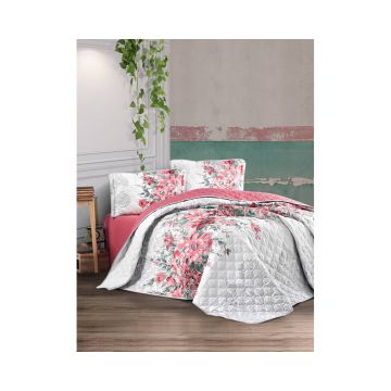 Cuvertura De Pat Clasy-Matlasata Alin V1, 240x260 cm, 2 fete perna, bumbac, multicolor, reversibil