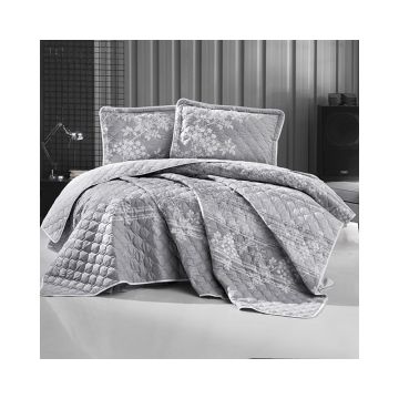 Cuvertura De Pat Clasy-Matlasata Bova V3, 240x260 cm, 2 fete perna, bumbac, multicolor, reversibil