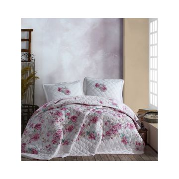 Cuvertura De Pat Clasy-Matlasata Desima, 240x260 cm, 2 fete perna, bumbac, multicolor, reversibil