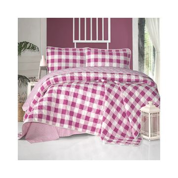 Cuvertura De Pat Clasy-Matlasata Lima V2, 240x260 cm, 2 fete perna, bumbac, multicolor, reversibil