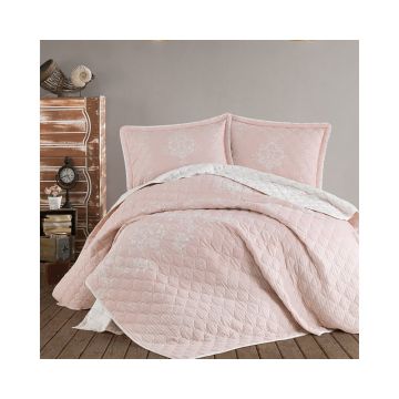 Cuvertura De Pat Clasy-Matlasata Lukka, 240x260 cm, 2 fete perna, bumbac, multicolor, reversibil