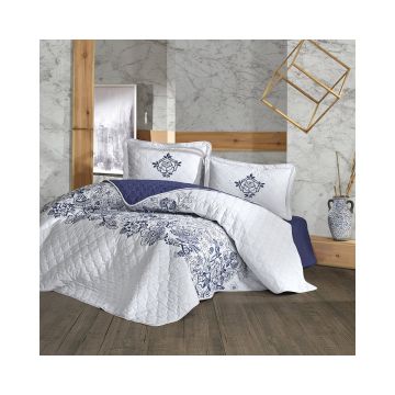 Cuvertura De Pat Clasy-Matlasata Mandora V1, 240x260 cm, 2 fete perna, bumbac, multicolor, reversibil