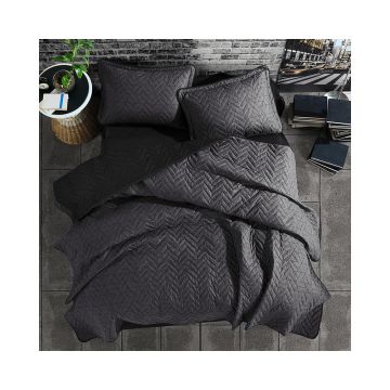 Cuvertura De Pat Clasy-Matlasata Monza, 240x260 cm, 2 fete perna, bumbac, multicolor, reversibil