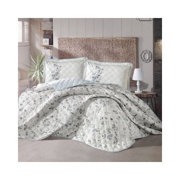 Cuvertura De Pat Clasy-Matlasata Node, 240x260 cm, 2 fete perna, bumbac, multicolor, reversibil