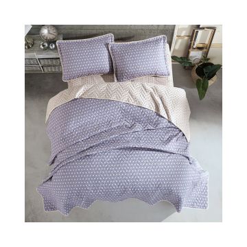 Cuvertura De Pat Clasy-Matlasata Oregon, 240x260 cm, 2 fete perna, bumbac, multicolor, reversibil