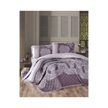 Cuvertura De Pat Clasy-Matlasata Oslo V2, 240x260 cm, 2 fete perna, bumbac, multicolor, reversibil