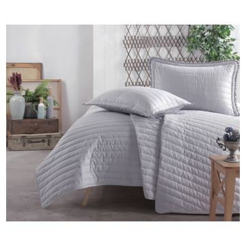 Cuvertura De Pat Clasy-Matlasata Pedra V2, 240x260 cm, 2 fete perna, bumbac, multicolor, reversibil