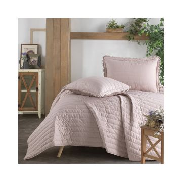 Cuvertura De Pat Clasy-Matlasata Pedra V3, 240x260 cm, 2 fete perna, bumbac, multicolor, reversibil