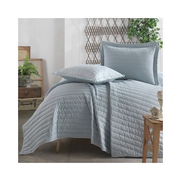 Cuvertura De Pat Clasy-Matlasata Pedra V4, 240x260 cm, 2 fete perna, bumbac, multicolor, reversibil