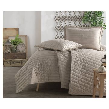 Cuvertura De Pat Clasy-Matlasata Pedra V5, 240x260 cm, 2 fete perna, bumbac, multicolor, reversibil