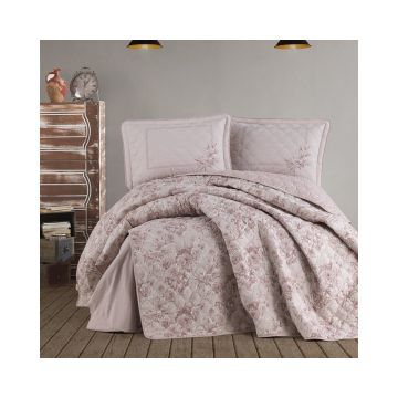 Cuvertura De Pat Clasy-Matlasata Porto V1, 240x260 cm, 2 fete perna, bumbac, multicolor, reversibil