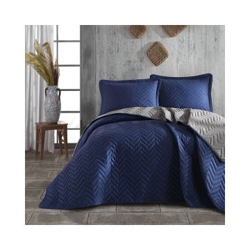 Cuvertura De Pat Clasy-Matlasata Prestige V2, 240x260 cm, 2 fete perna, bumbac, multicolor, reversibil