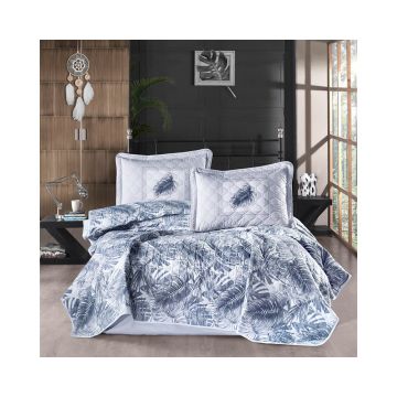 Cuvertura De Pat Clasy-Matlasata Puma V1, 240x260 cm, 2 fete perna, bumbac, multicolor, reversibil