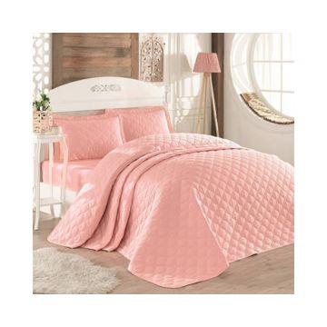 Cuvertura De Pat Clasy-Matlasata Rabel V4, 240x260 cm, 2 fete perna, bumbac, multicolor, reversibil