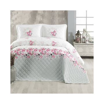 Cuvertura De Pat Clasy-Matlasata Rade, 240x260 cm, 2 fete perna, bumbac, multicolor, reversibil