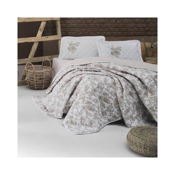 Cuvertura De Pat Clasy-Matlasata Raven V1, 240x260 cm, 2 fete perna, bumbac, multicolor, reversibil