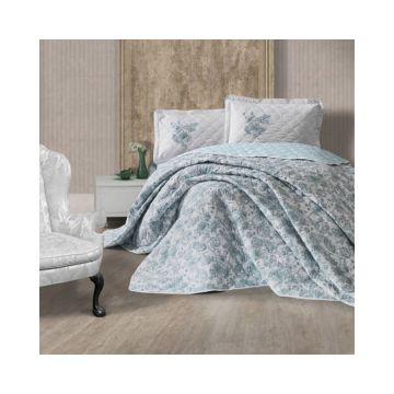 Cuvertura De Pat Clasy-Matlasata Raven V2, 240x260 cm, 2 fete perna, bumbac, multicolor, reversibil