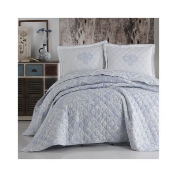 Cuvertura De Pat Clasy-Matlasata Sade, 240x260 cm, 2 fete perna, bumbac, multicolor, reversibil