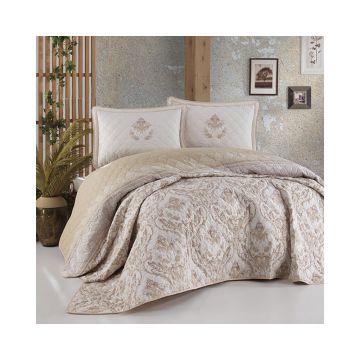 Cuvertura De Pat Clasy-Matlasata Turka V2, 240x260 cm, 2 fete perna, bumbac, multicolor, reversibil