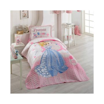 Cuvertura De Pat Clasy-Matlasata Vanessa, 180x240 cm, 1 fata perna, bumbac, multicolor, reversibil