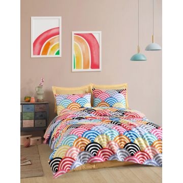 Cuvertura matlasata dubla, L'essentiel Maison, Gokkusagi, Bumbac, Multicolor