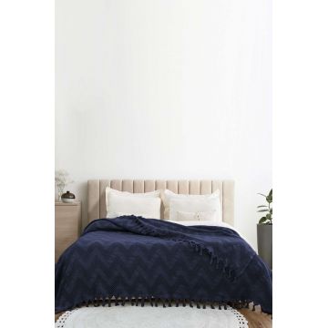 Cuvertura matlasata dubla, L'essentiel Maison, Naomi, Albastru inchis